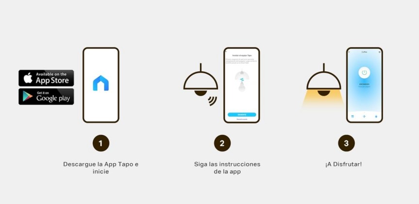 Control de la bombilla Tapo a través del móvil